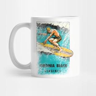 Virginia Beach Vintage Surfing Mug